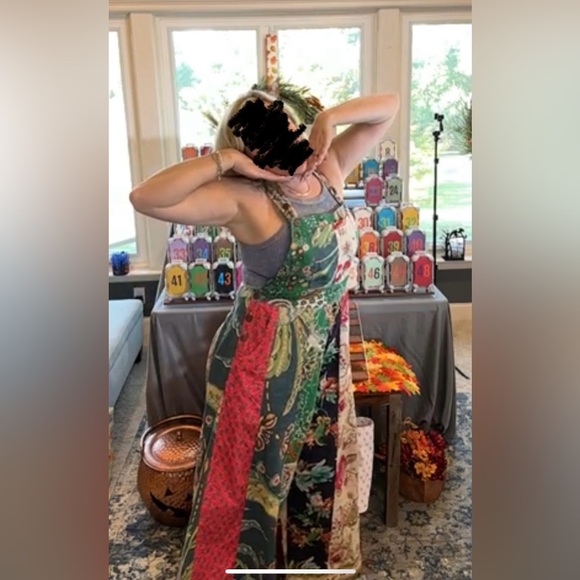 Patchwork overalls by Rahabe Rope NWOT - Picture 3 of 16